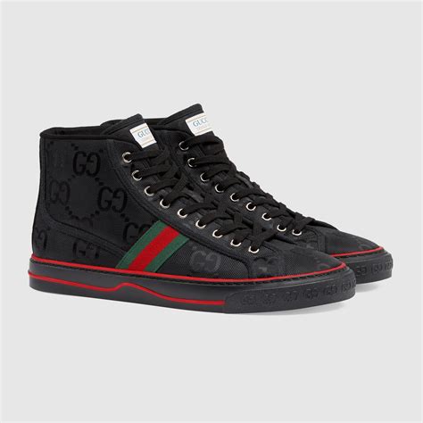 gucci black high top snake|gucci men's shoes.